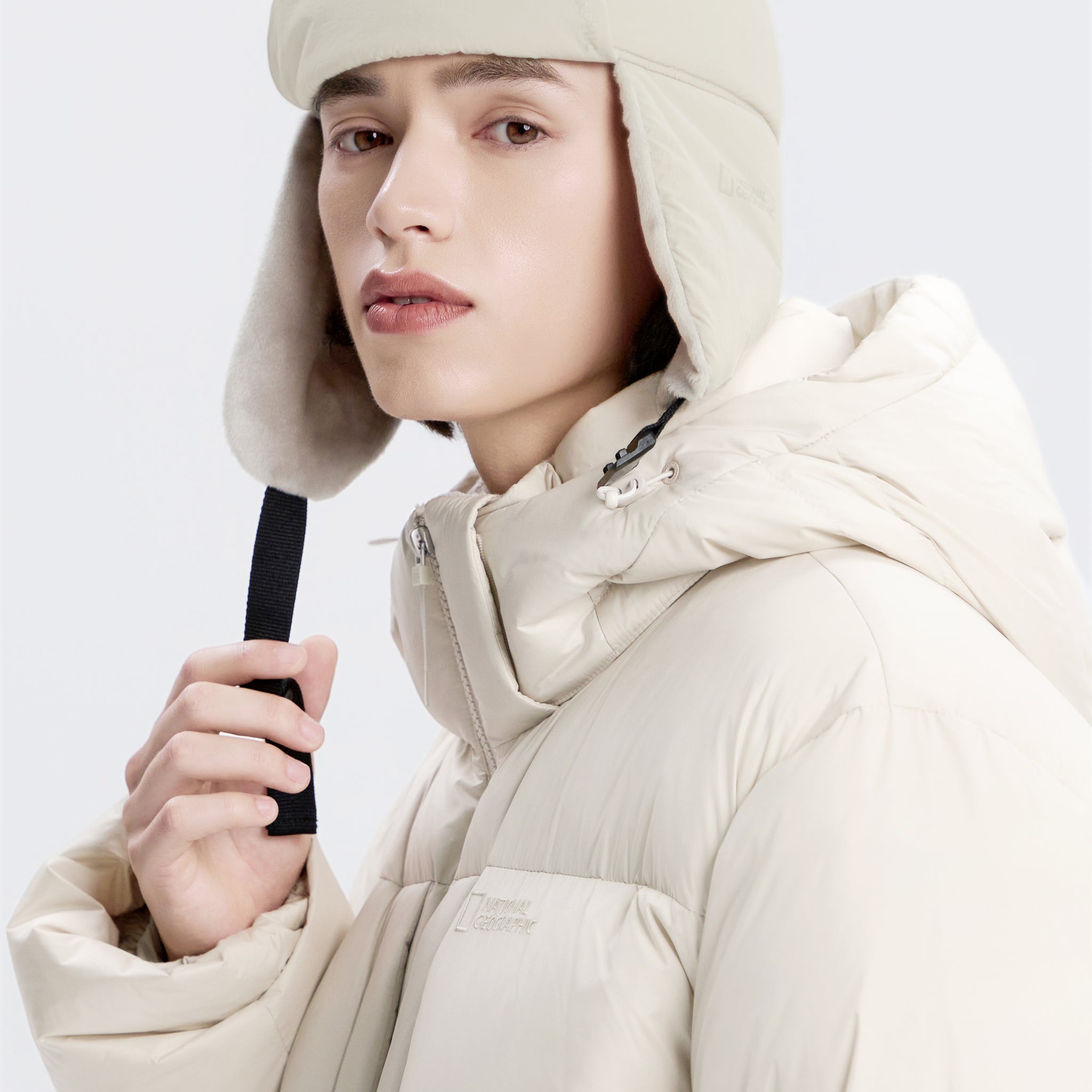 UNISEX PADDED TRAPPER HAT- BEIGE