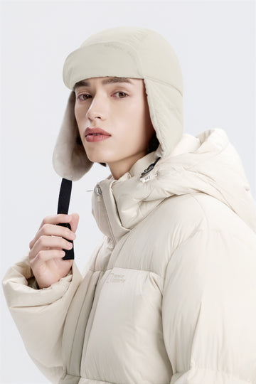 UNISEX PADDED TRAPPER HAT- BEIGE