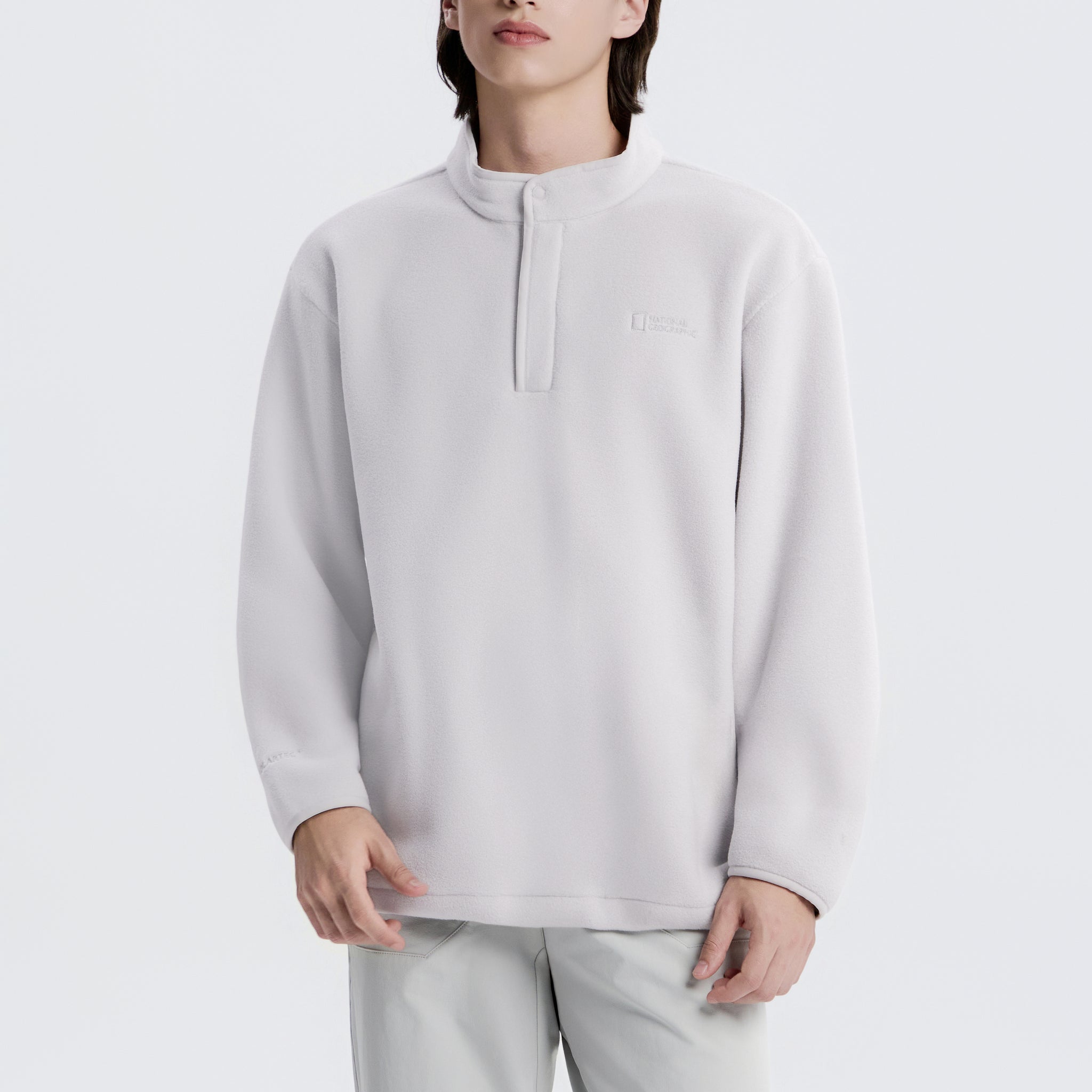 UNISEX [POLARTEC] NAOS HALF-ZIP SWEATSHIRT- L/GREY