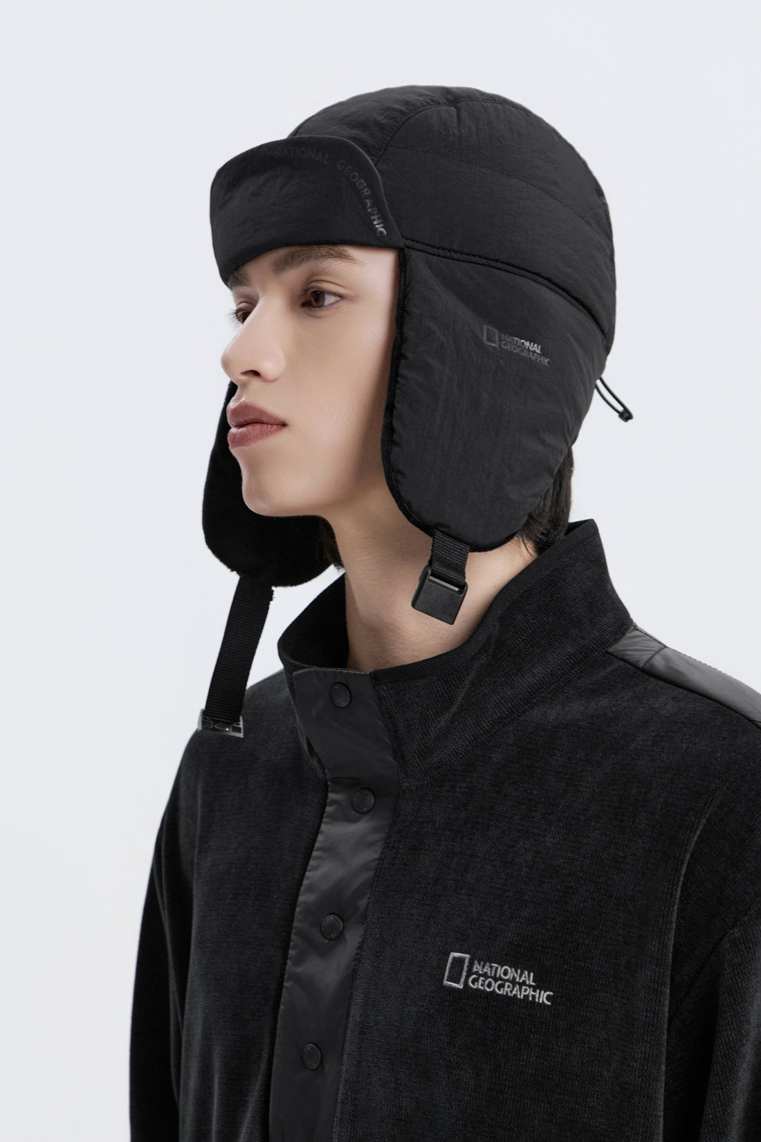 UNISEX PADDED TRAPPER HAT- BLACK