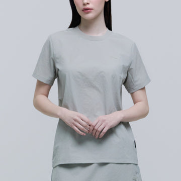 WOMEN'S MICRO AIRDOT BASIC FIT T-SHIRT- L/GREEN