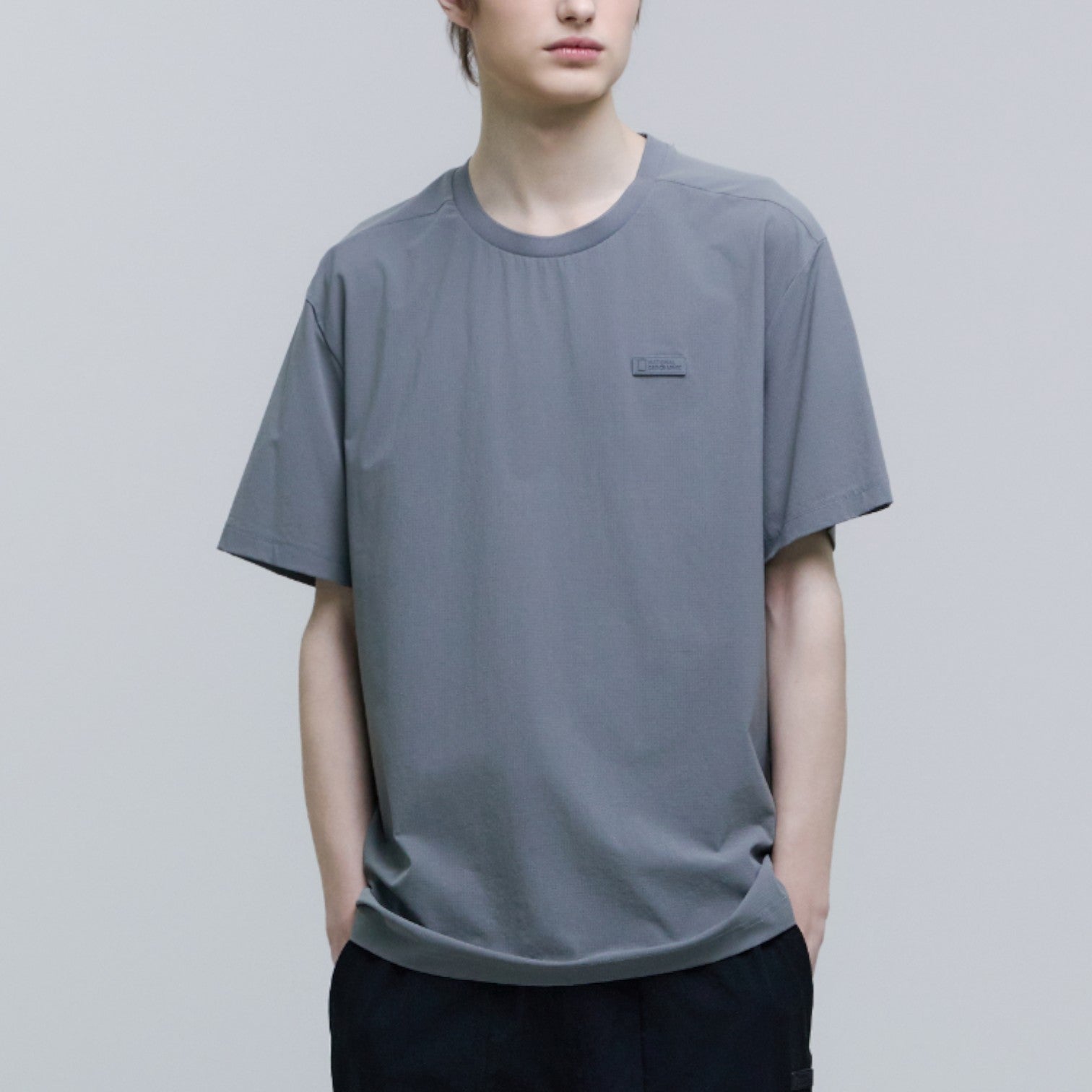 MEN'S AIRDOT FUNCTIONAL BASIC FIT HALF SLEEVE T-SHIRT- IRON GREY