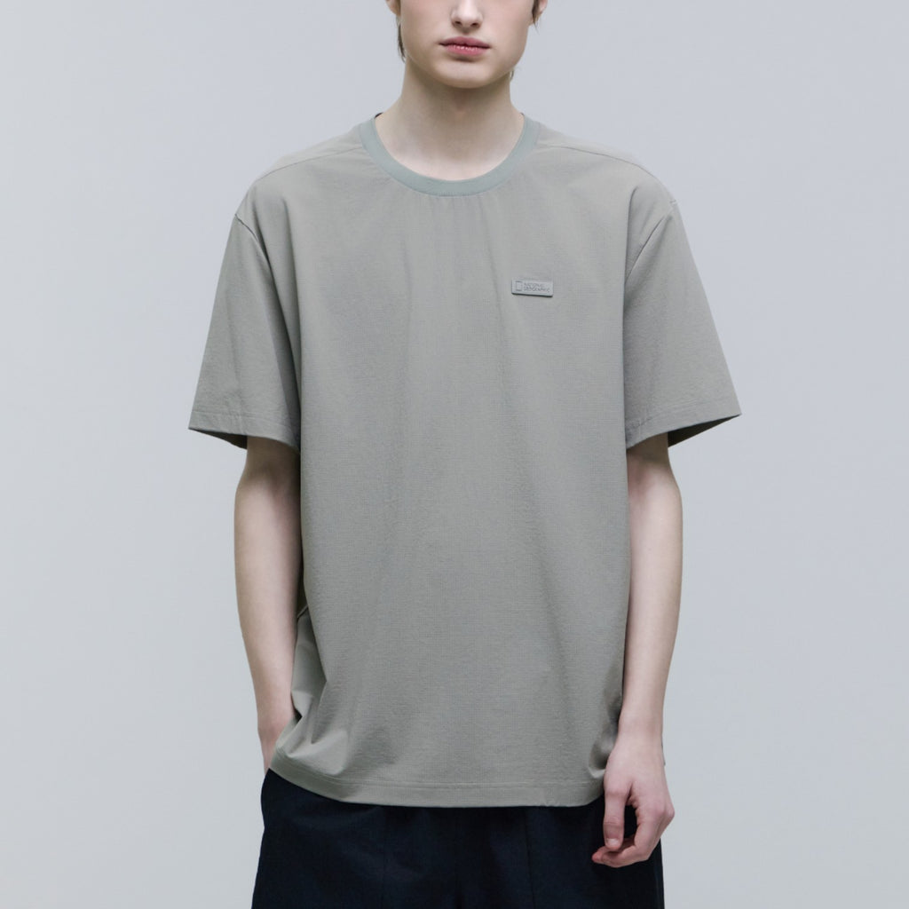 MEN'S AIRDOT FUNCTIONAL BASIC FIT HALF SLEEVE T-SHIRT- IRON GREY
