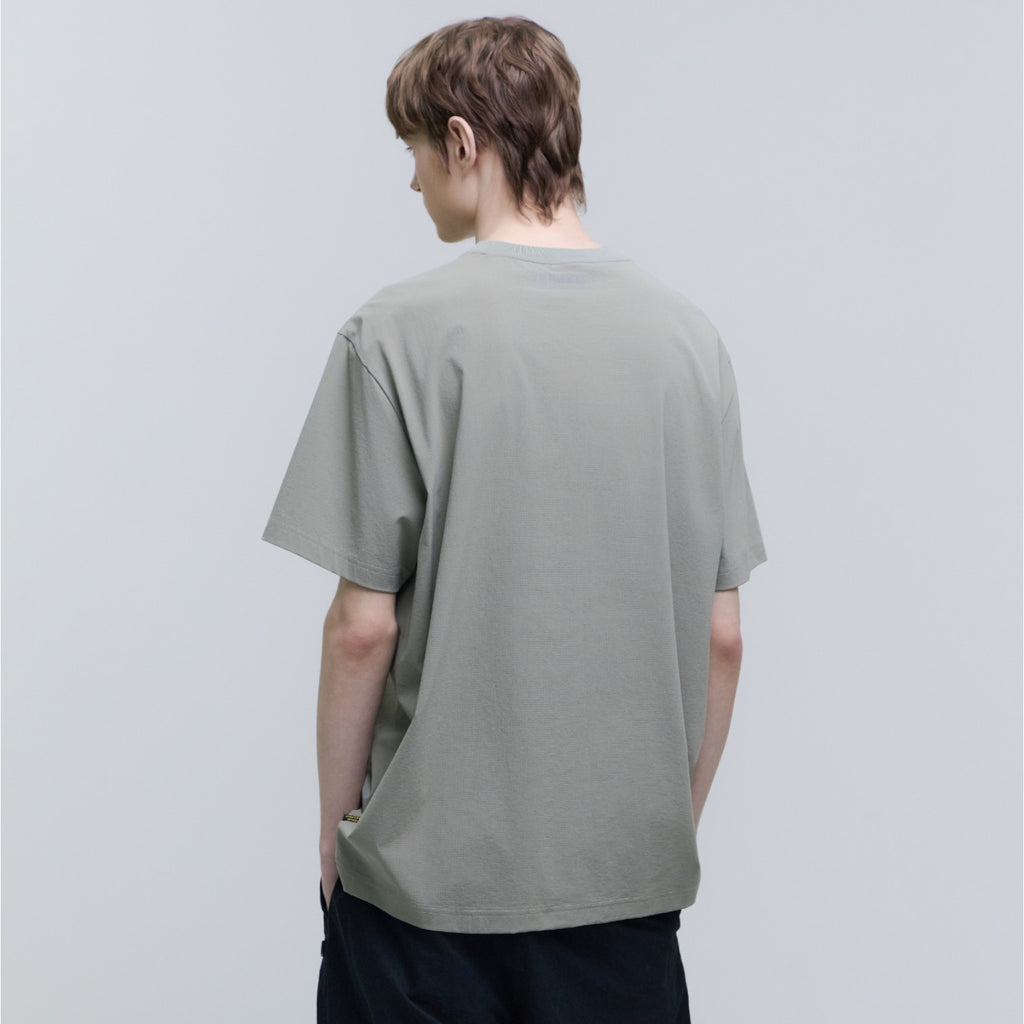 MEN'S AIRDOT FUNCTIONAL BASIC FIT HALF SLEEVE T-SHIRT- IRON GREY